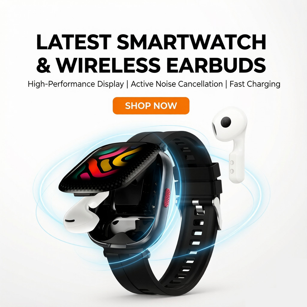 Audio Music Track - Reloj Inteligente con Auriculares Bluetooth, Asistente
