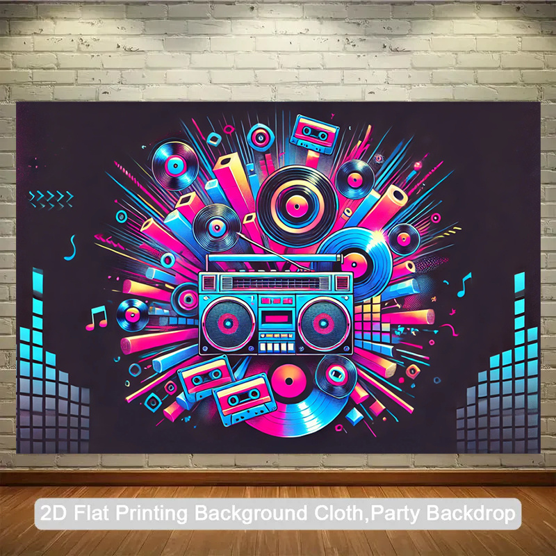 Audio Music In Background - Producto plano 2D de 1 pieza.