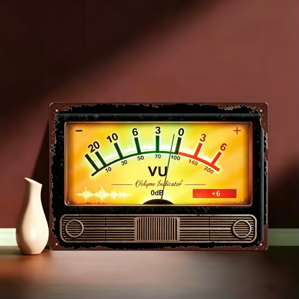 Audio Music Logo - Indicador de volumen VU retro con