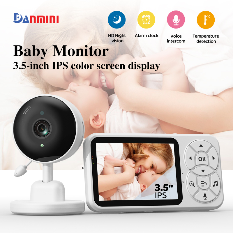 Audio Detect Music - Danmini-Monitor de bebé de 3,5 pulgadas,
