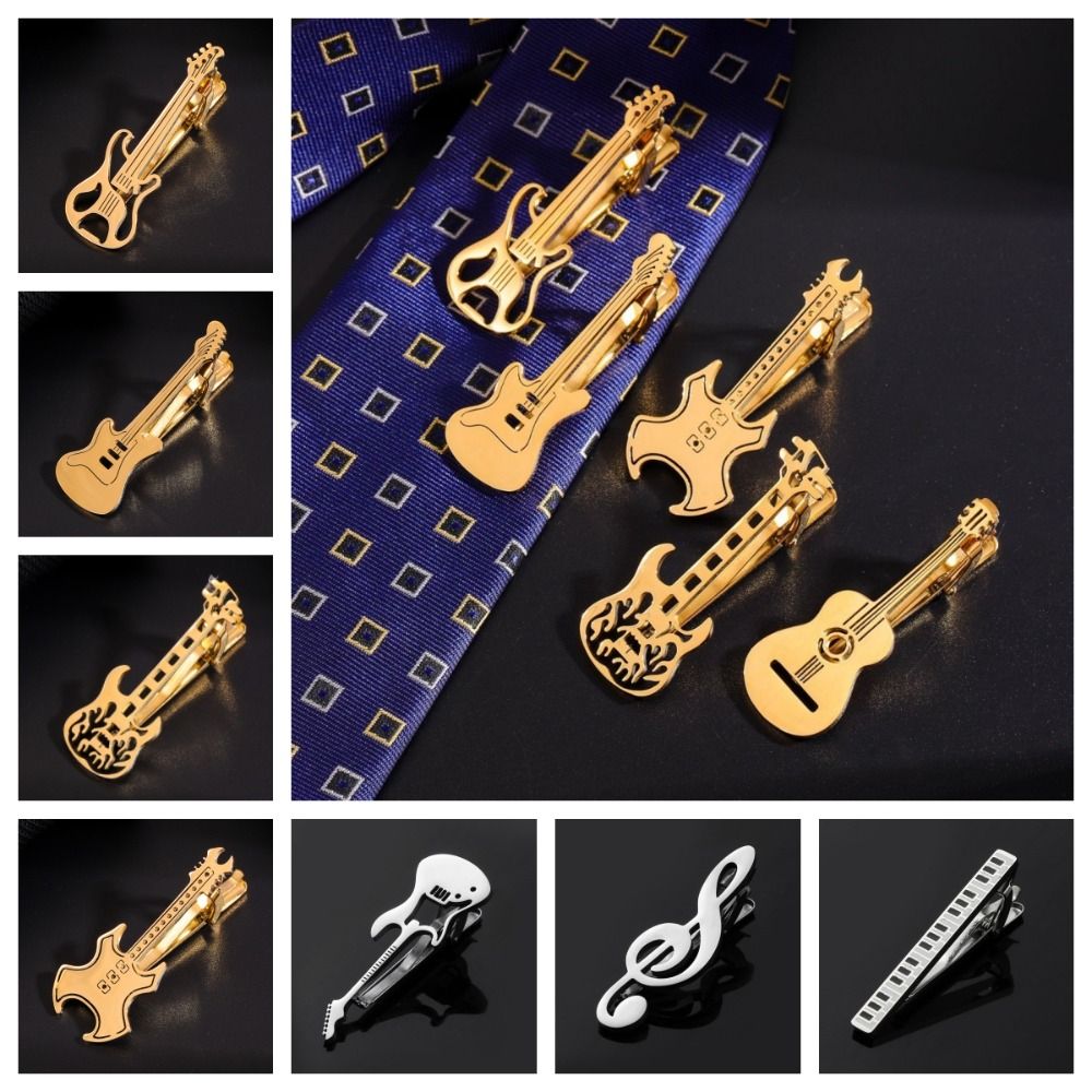 Audio Music Notes - Clip de corbata de guitarra con
