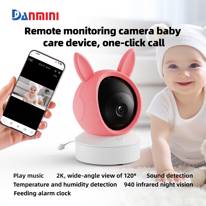 Audio Detect Music - Danmini 1080P Monitor de bebé móvil