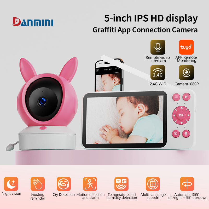 Audio Detect Music - Danmini-Monitor inteligente para bebé, videoportero remoto