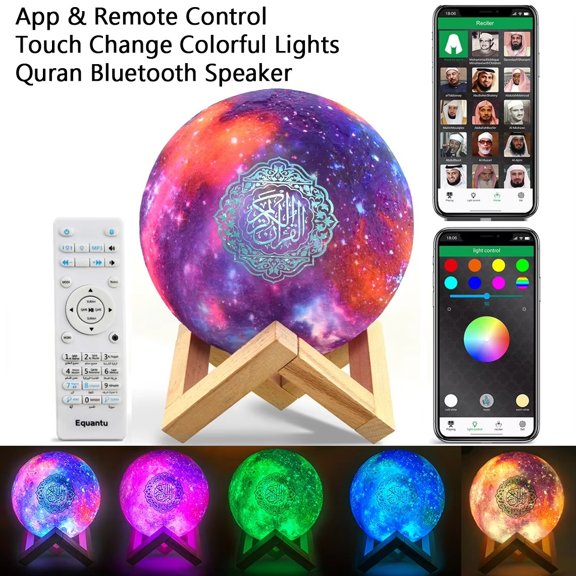 Audio Music Islamic - Altavoz Bluetooth Islámico Árabe con Azan,