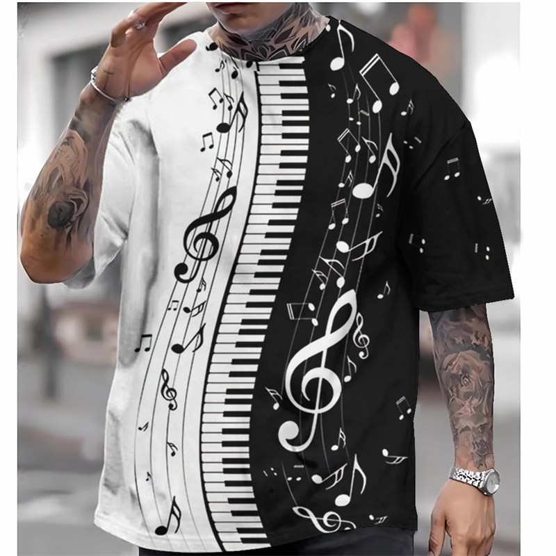 Camisetas con gráficos de tecl - Audio Music Notes reseña y precio