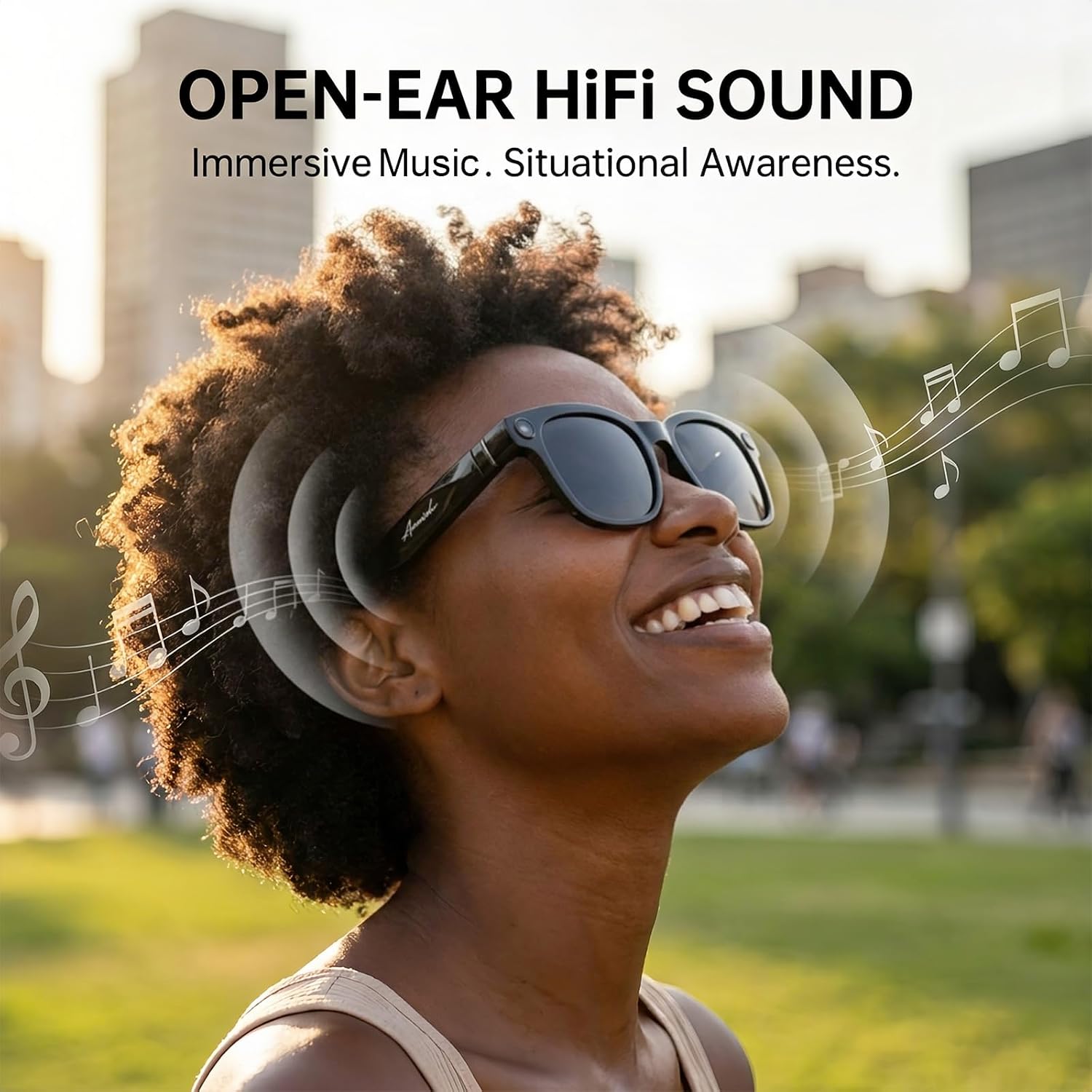 Gafas Inteligentes con Cámara, - Audio Music Recognition reseña y precio