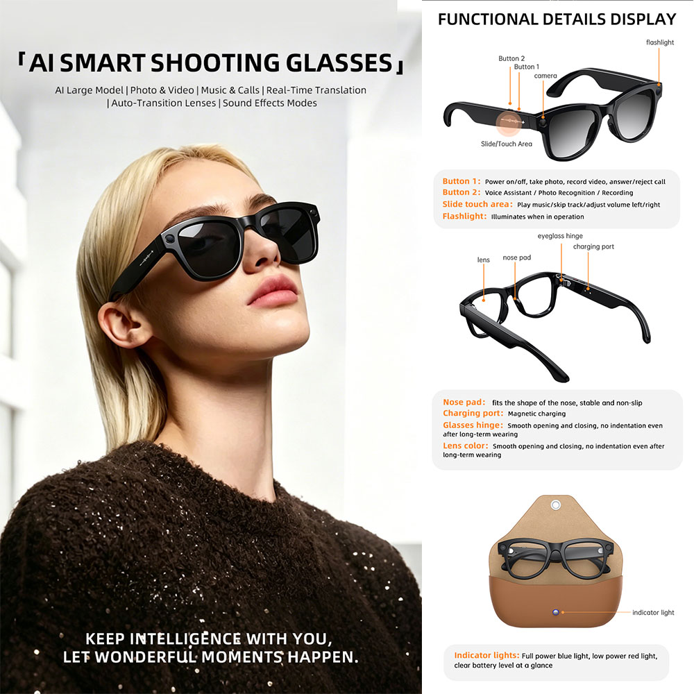 Gafas Inteligentes con IA 2026 - Audio Music Recognition reseña y precio