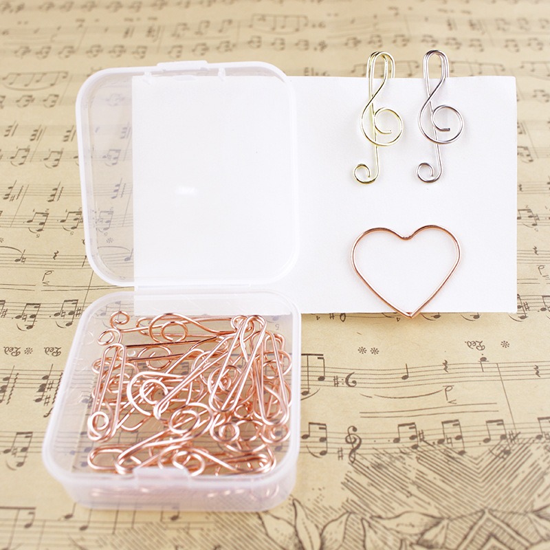 10 unids/caja Clips de papel e - Audio Music Notes reseña y precio