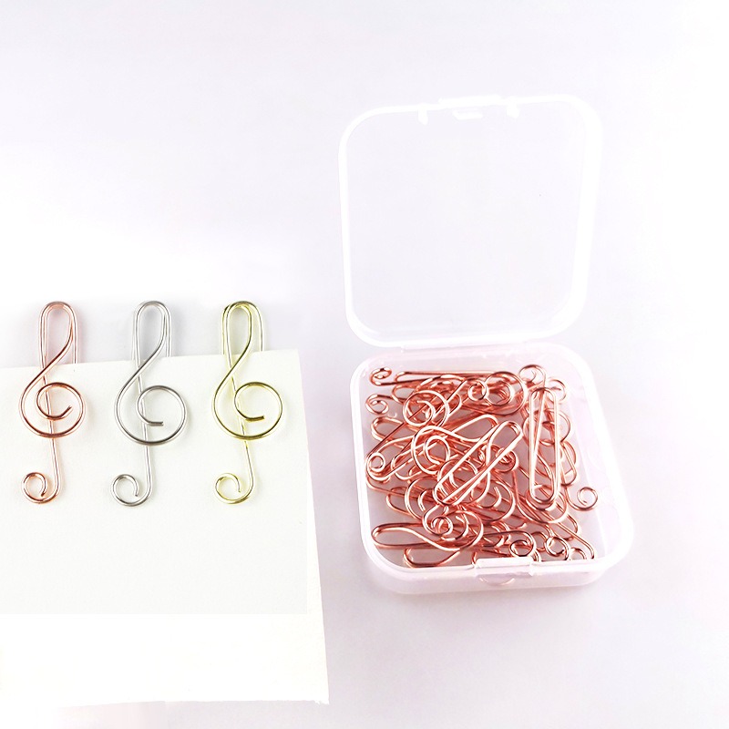 10 unids/caja Clips de papel e - Audio Music Notes reseña y precio