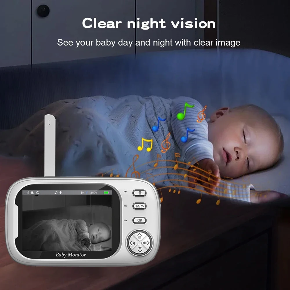 Cámara de monitoreo para bebés - Audio Detect Music reseña y precio