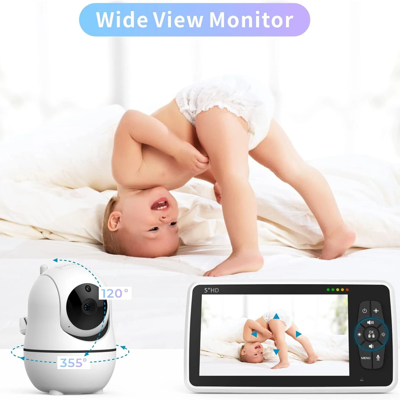 Monitor de vídeo para bebés co - Audio Detect Music reseña y precio