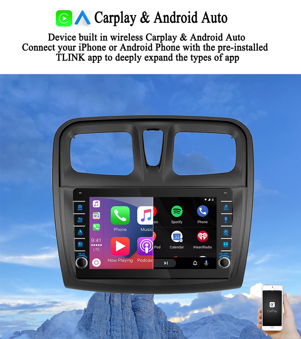 8G 128GB Android 14 Radio de c - Audio Music Logo reseña y precio