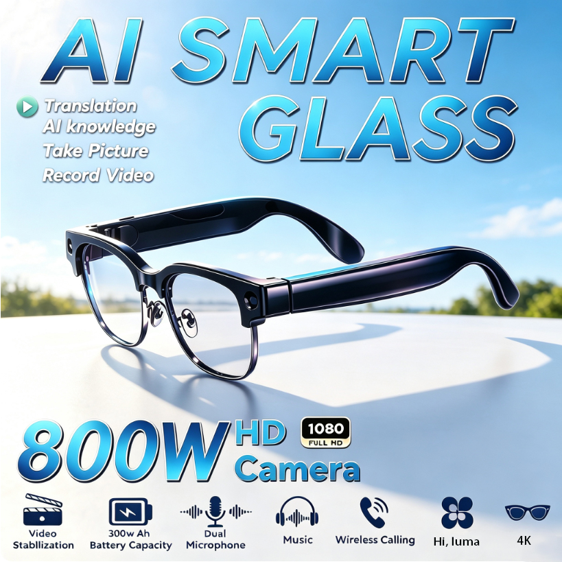 Gafas Inteligentes HD de 800W  - Audio Music Recognition reseña y precio