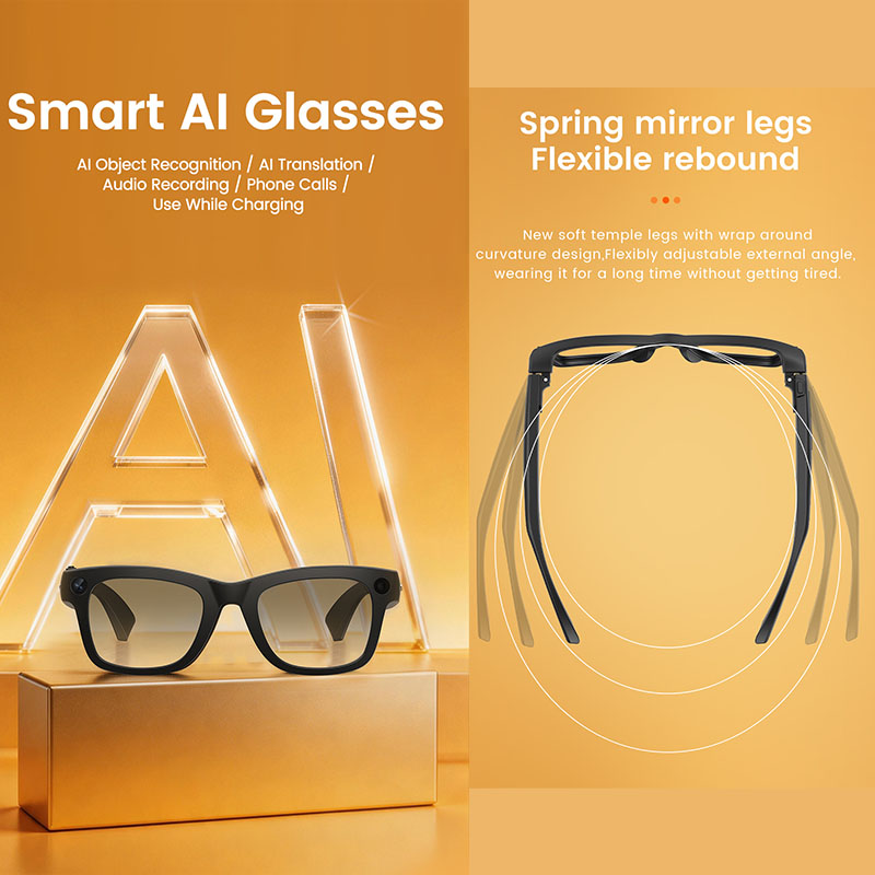 Gafas Inteligentes con IA, Cám - Audio Music Recognition reseña y precio