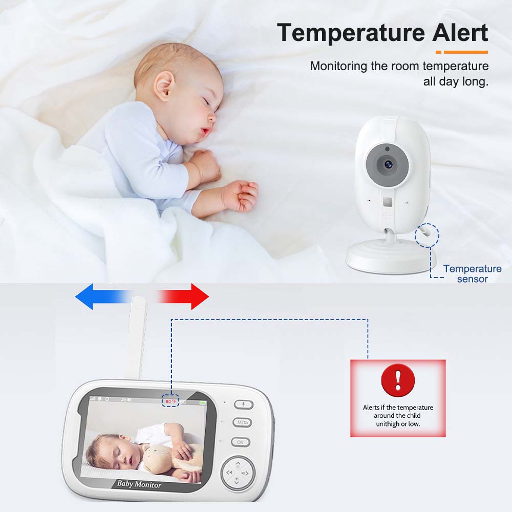 Monitor de vídeo para bebés, 3 - Audio Detect Music reseña y precio